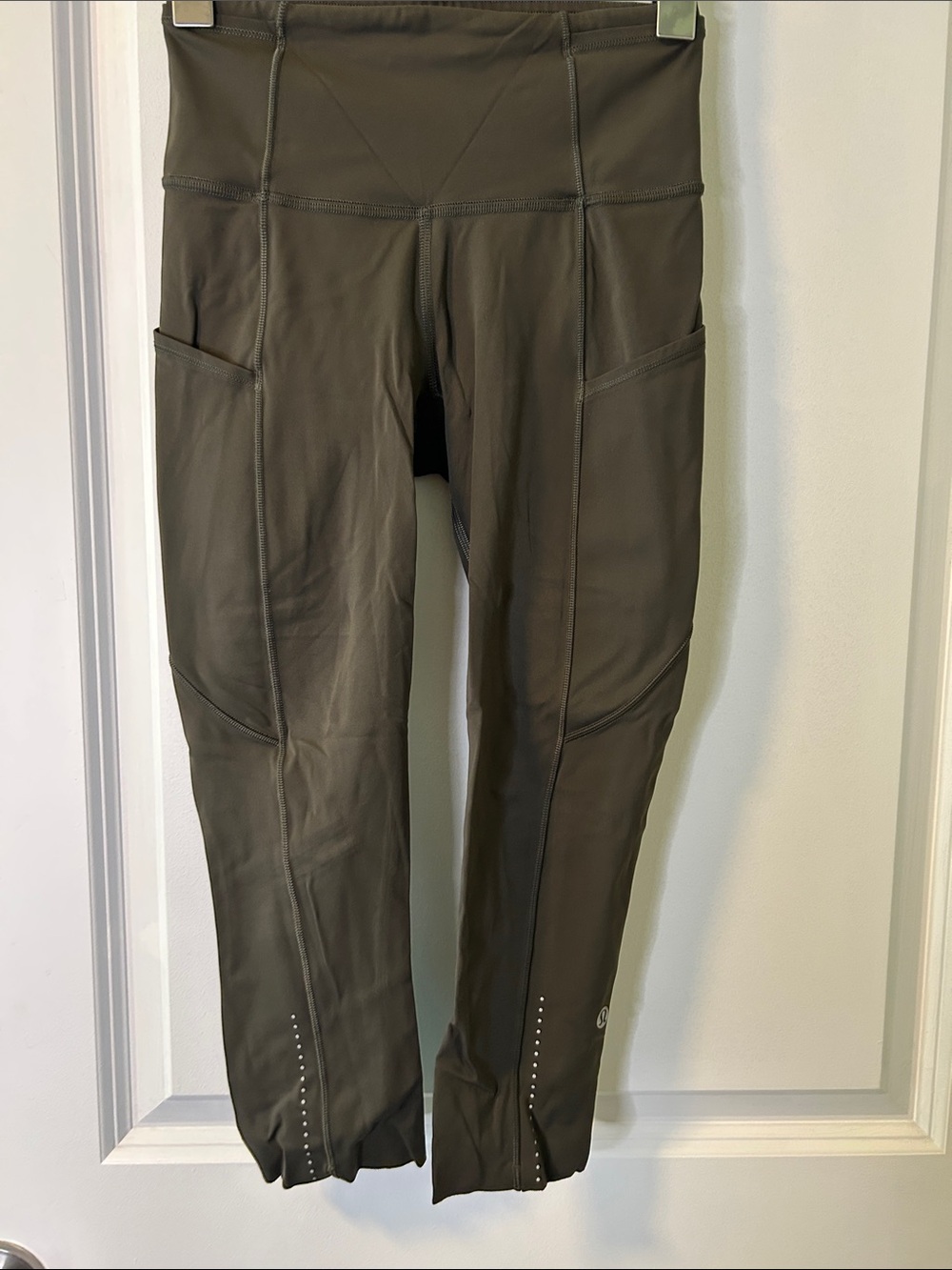 116. Lululemon athletica Olive Green High-Rise Pocket Leggings